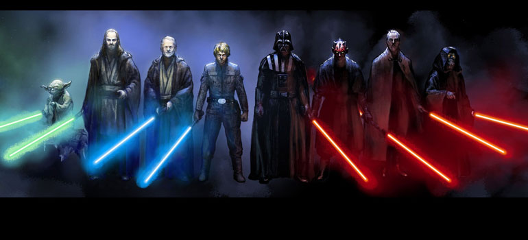 star wars jedi sith lazers 