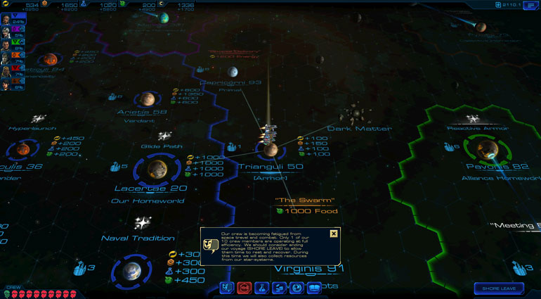 Sid Meier’s Starships space universe stars